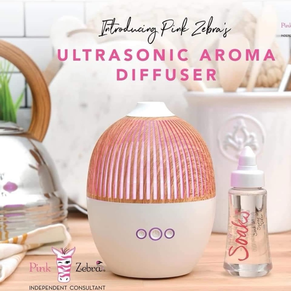 Pink Zebra ultrasonic diffuser with 16oz I love watermelon oil